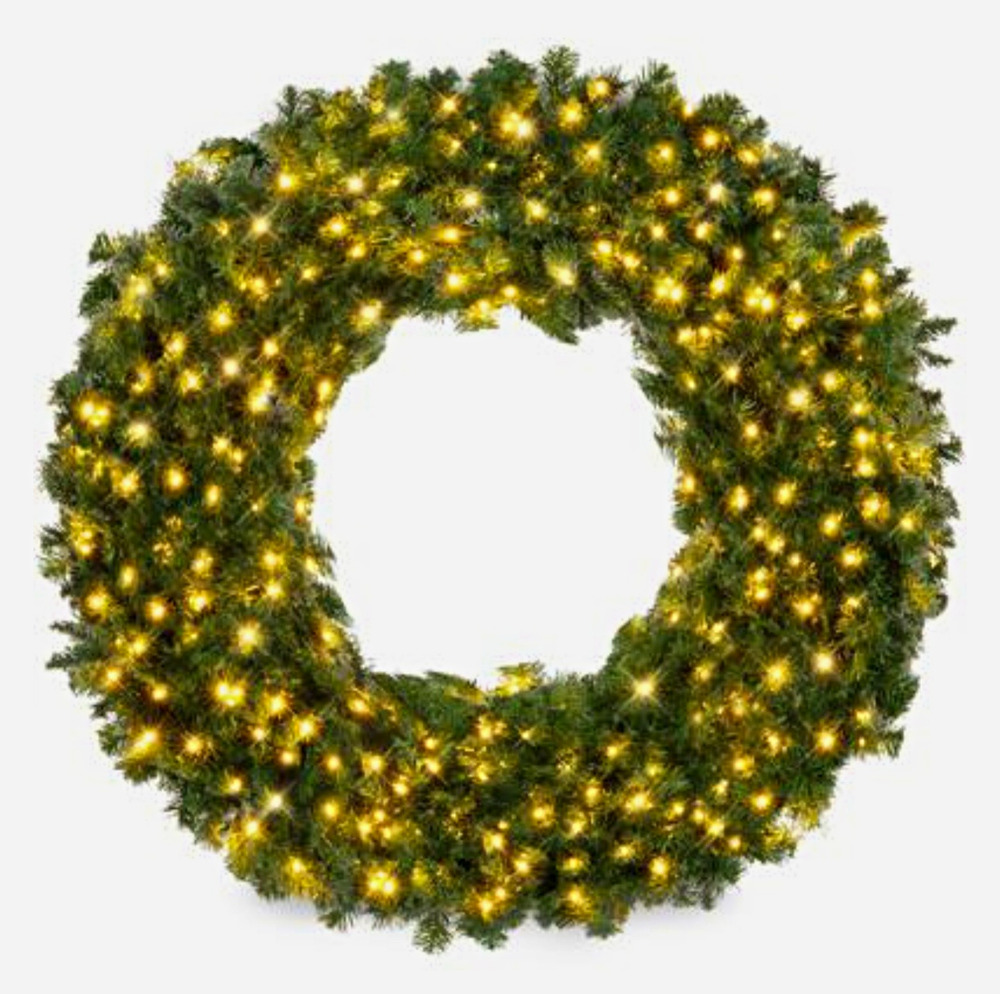 Best Choice Products 24" Pre-Lit Christmas Wreath 50 LED Lights SKY10445